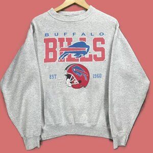 Vtg Buffalo Bills Football Sweatshirt Retro NFL Buffalo Bills shirt tee